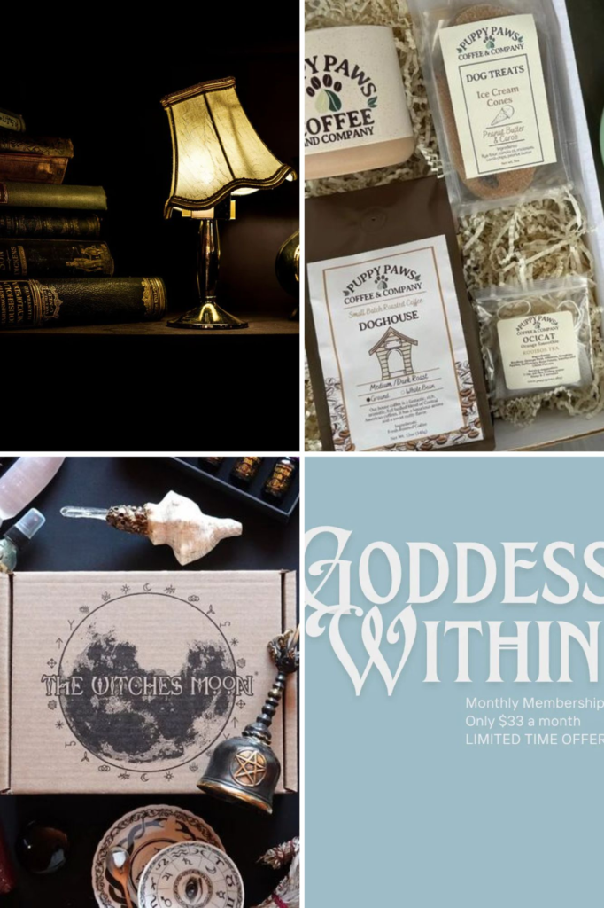 Witchy & Gothic subscription boxes – gothic altar items and magical tools.