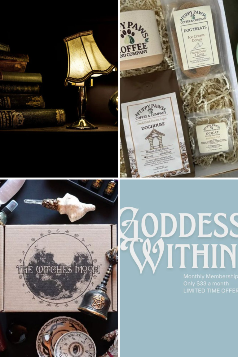 Witchy & Gothic subscription boxes – gothic altar items and magical tools.