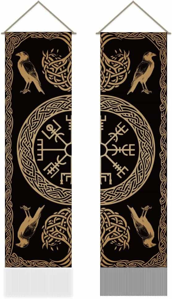 Tree of Life Ravens Tapestry (Vertical Wall Hanging)