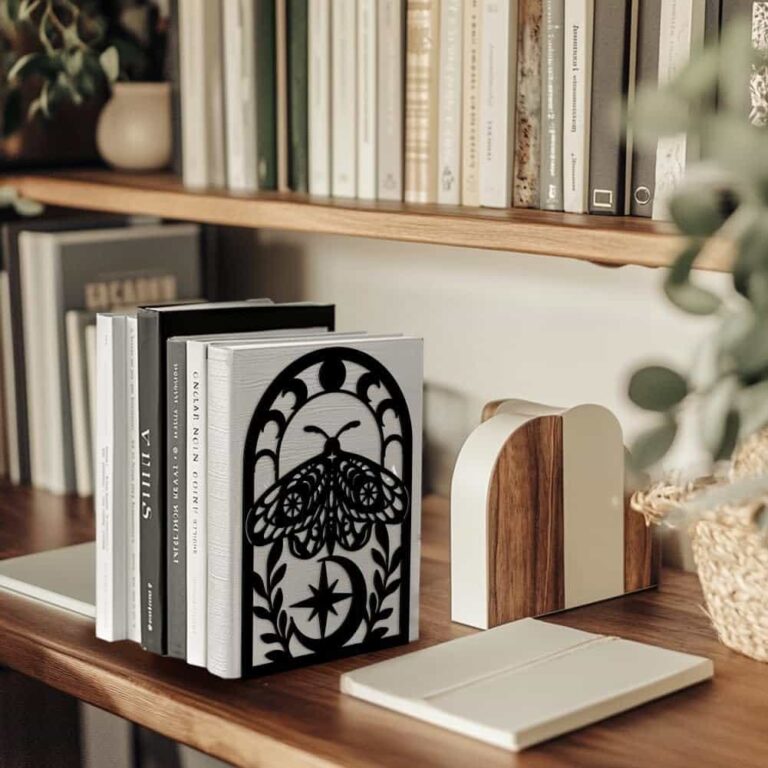 Moth Metal Bookends (Cast Iron) Growls and Grimm