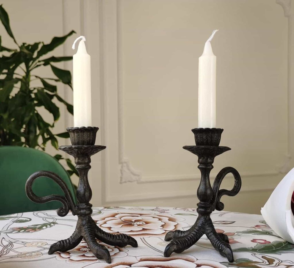 Bird Claw Candlestick Holders (Black Taper Candle Holders)