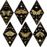 Gothic Sun Moon Phases Wall Decor (Moth Design)