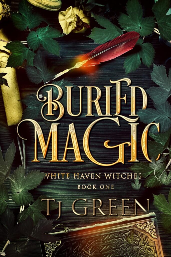 Book Cover Review of Buried Magic Growls and Grimm