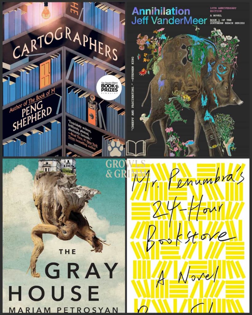 Dreamlike Fantasies That Bend Reality Grid Book Covers Growls and Grimm