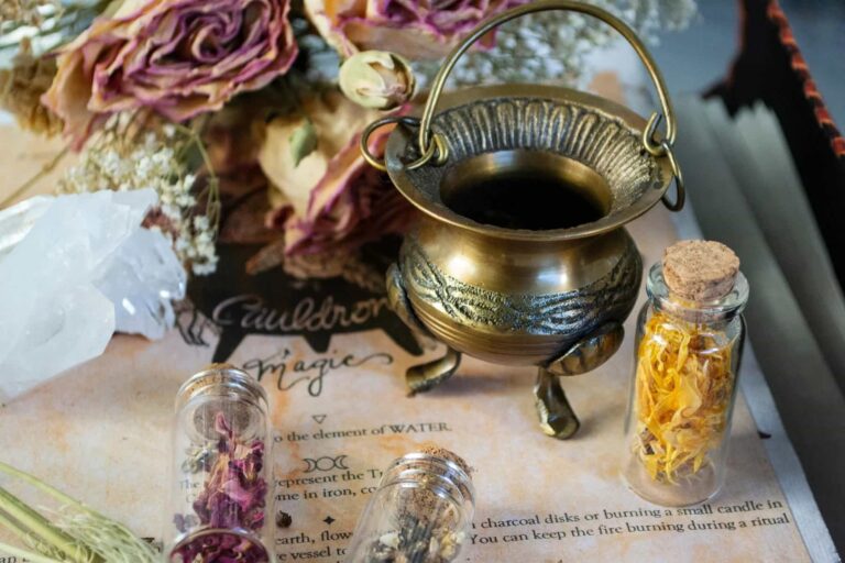 Celtic Knot Brass Cauldron Growls and Grimm Tamed Wild