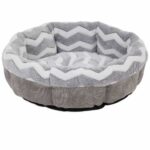 Round Shearling Bolster Dog Bed Petmate Growls and Grimm