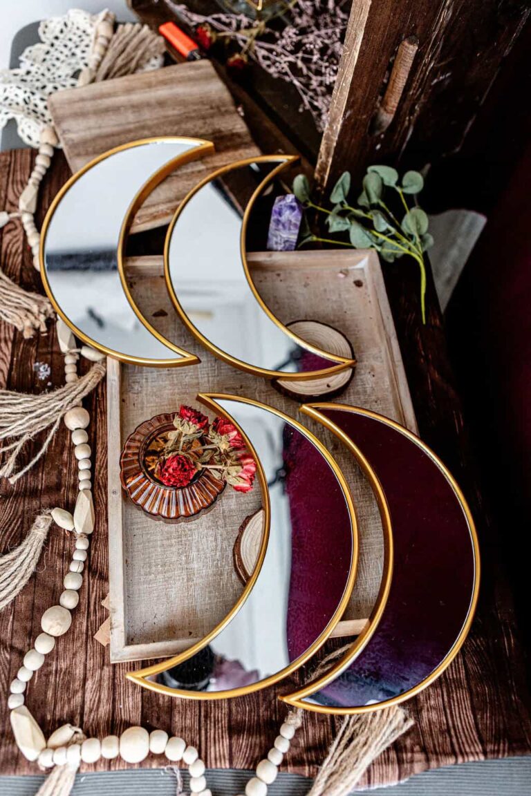 Tamed Wilds Moon Phase Mirror Set Growls and Grimm