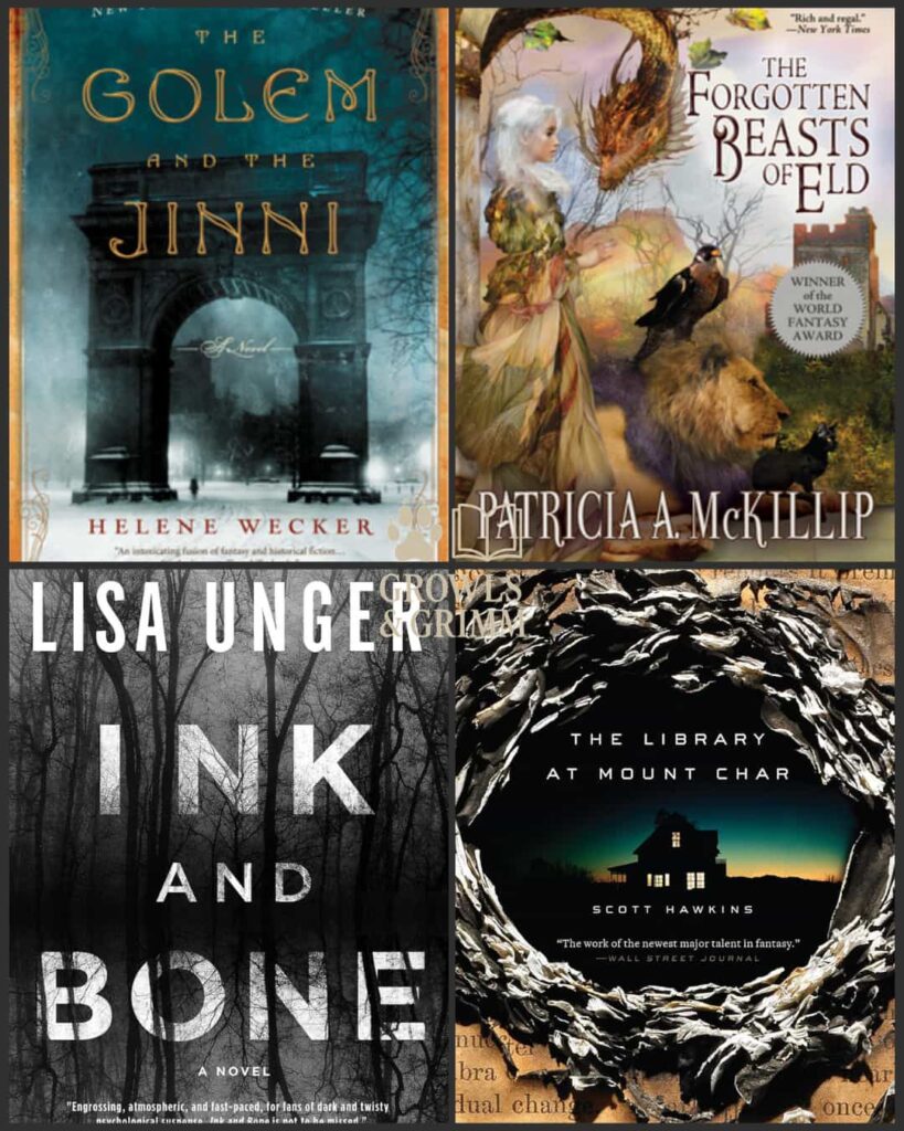 Moody Fantasies for Readers Who Want Atmosphere Over Action Grid book covers
