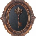 Antique Pediment Skeleton Key Wall Sculpture