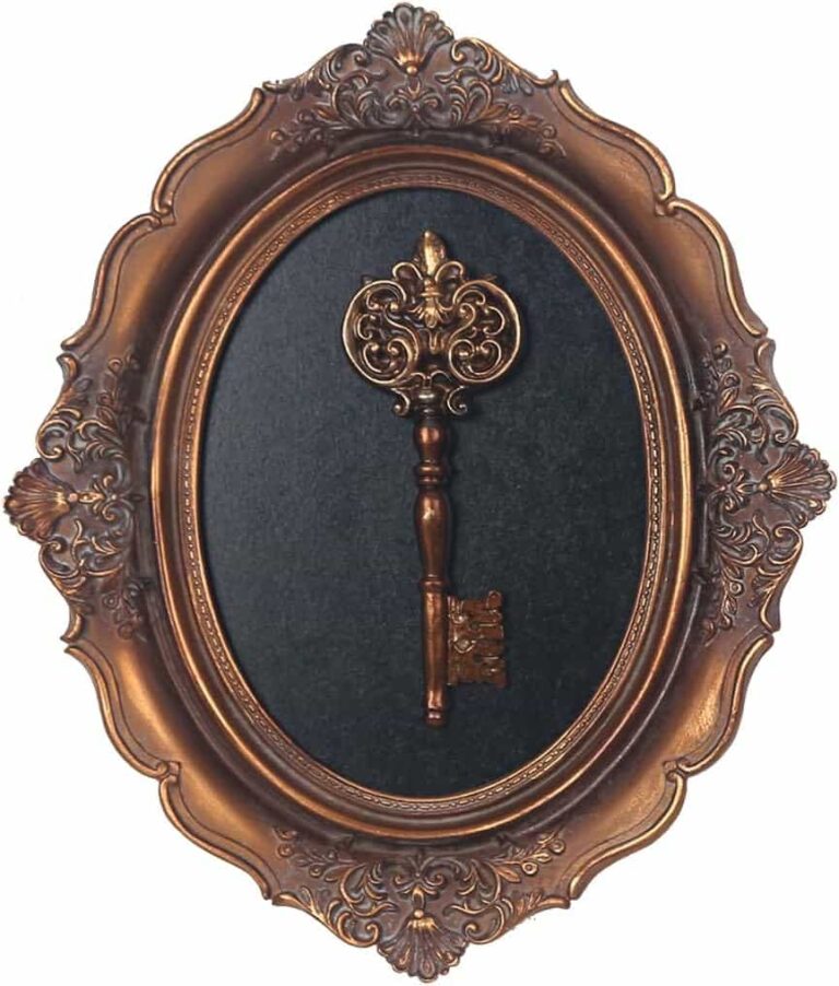 Antique Pediment Skeleton Key Wall Sculpture