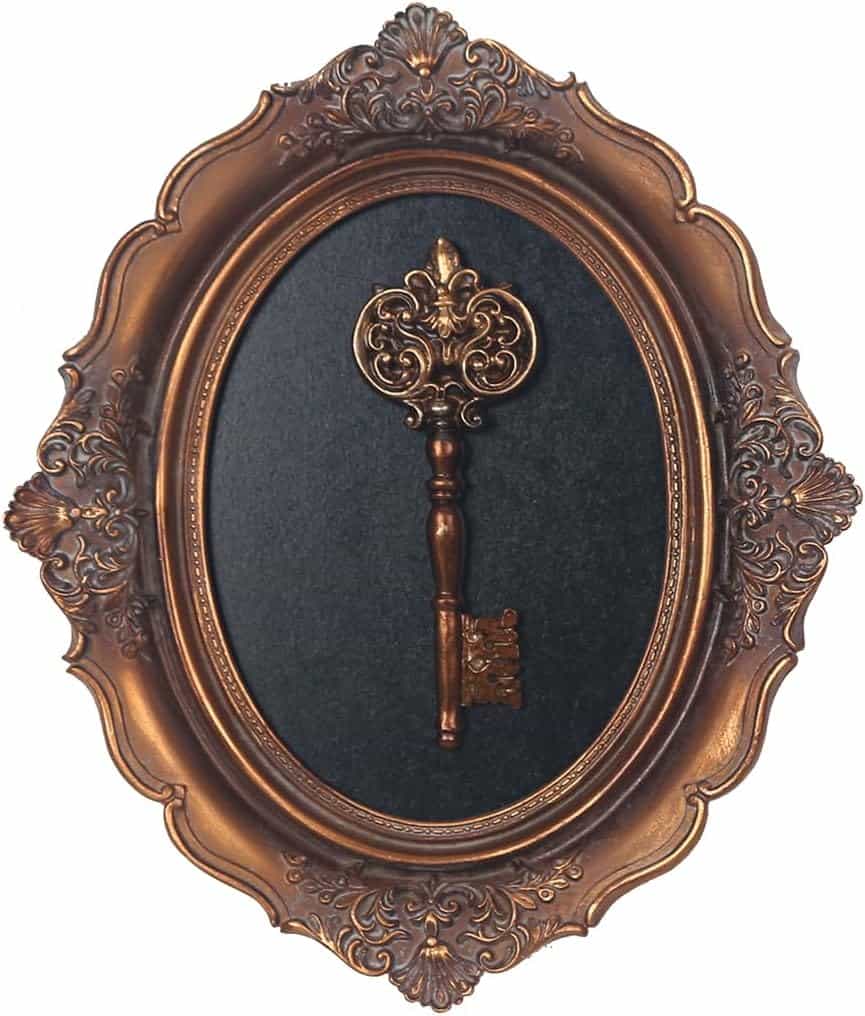 Antique Pediment Skeleton Key Wall Sculpture