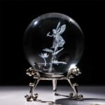 3D Laser Crystal Fairy Ball with Stand