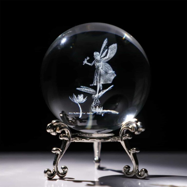 3D Laser Crystal Fairy Ball with Stand