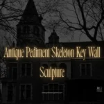 Antique Pediment Skeleton Key Wall Sculpture