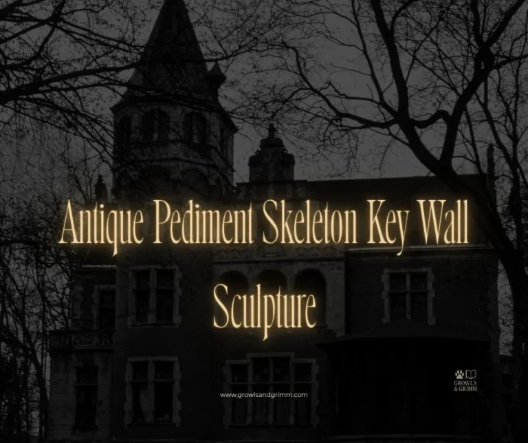 Antique Pediment Skeleton Key Wall Sculpture
