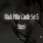 Black Pillar Candle Set (3 Sizes)