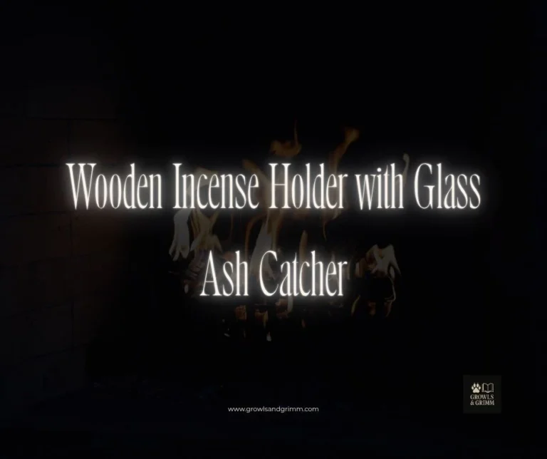 Wooden Incense Holder with Glass Ash Catcher