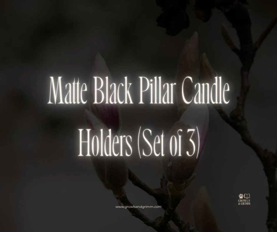 Matte Black Pillar Candle Holders (Set of 3)