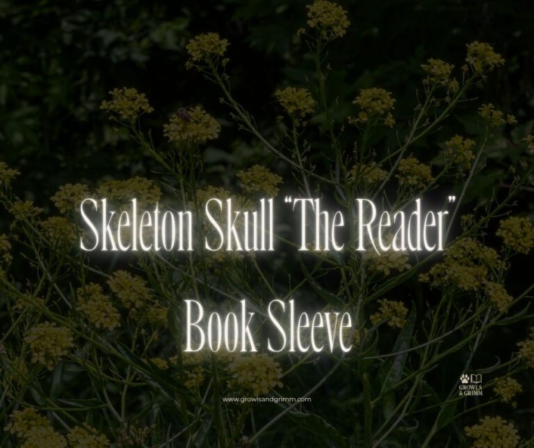 Skeleton “The Reader” Book Sleeve