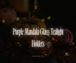 Purple Mandala Glass Tealight Holders