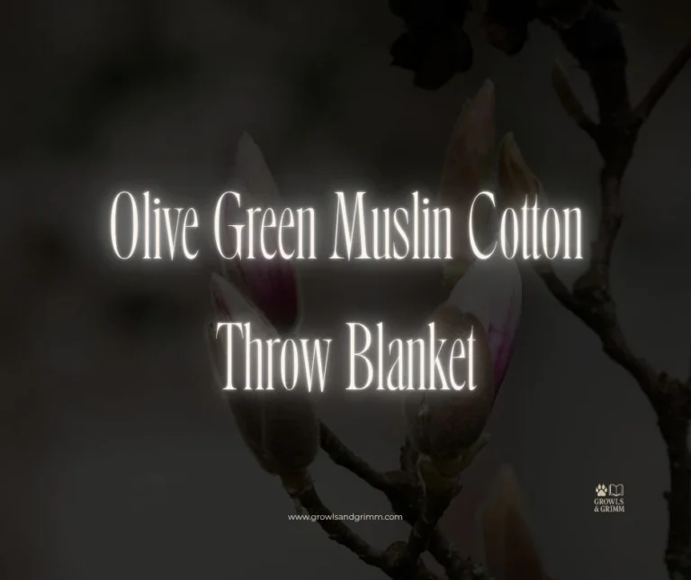 Olive Green Muslin Cotton Throw Blanket