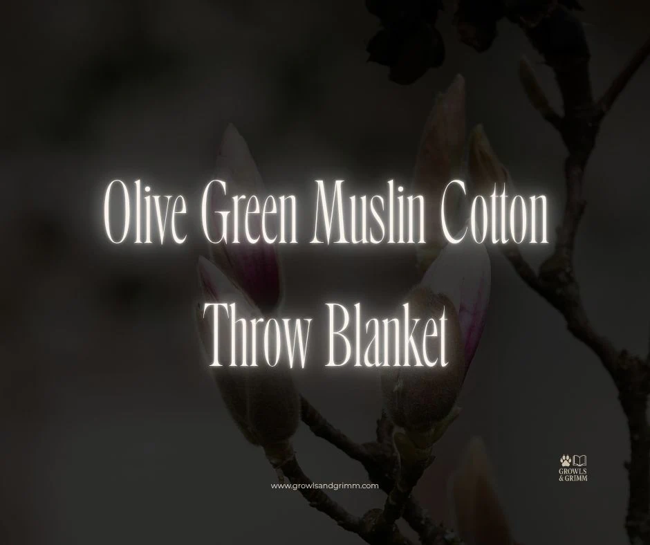 Olive Green Muslin Cotton Throw Blanket