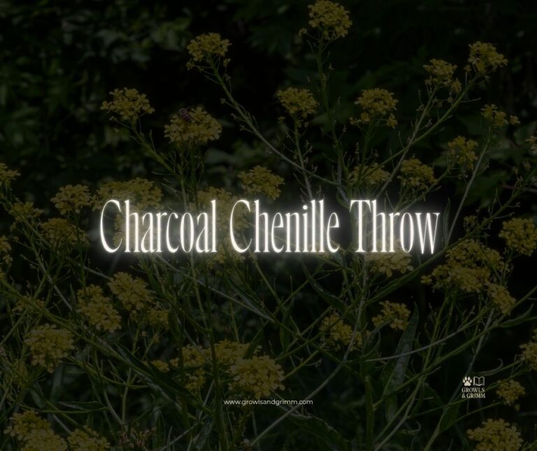Charcoal Chenille Throw
