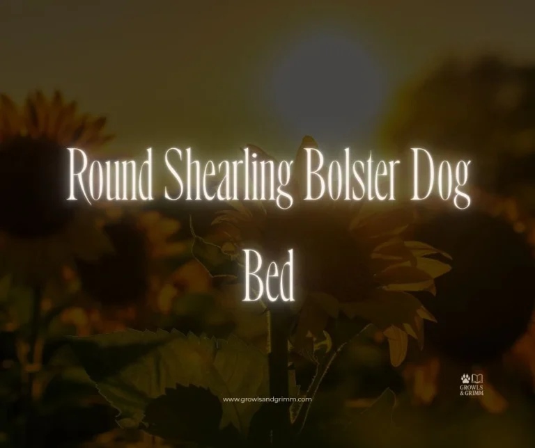 Round Shearling Bolster Dog Bed