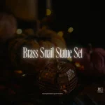 Brass Snail Statue Set