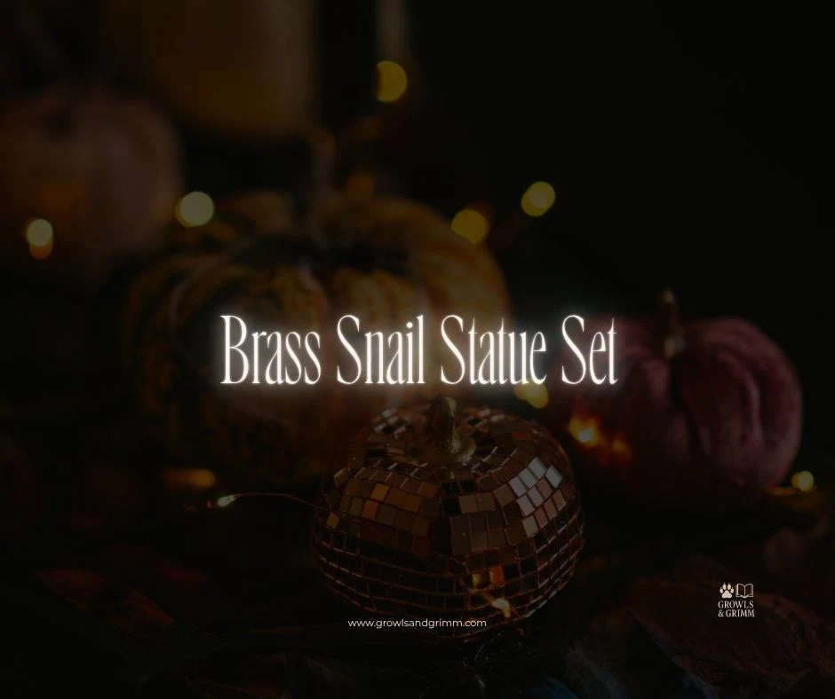 Brass Snail Statue Set