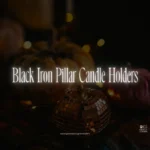 Black Iron Pillar Candle Holders