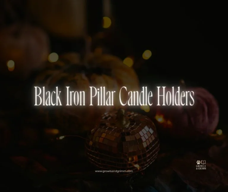 Black Iron Pillar Candle Holders