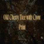 Old Cherry Tree with Crow Print (Poster Master)