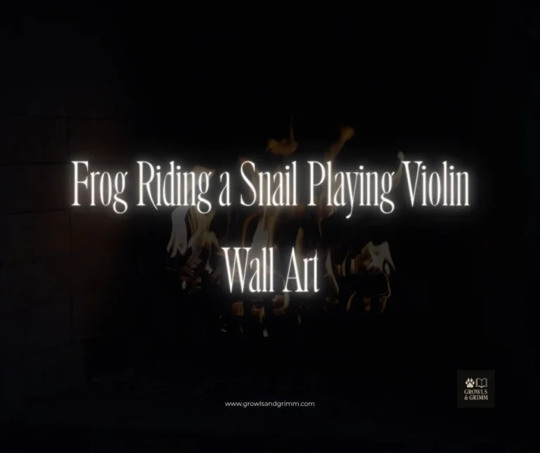 Frog Riding a Snail Playing Violin Wall Art