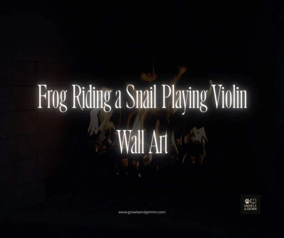 Frog Riding a Snail Playing Violin Wall Art