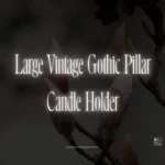 Large Vintage Gothic Pillar Candle Holder