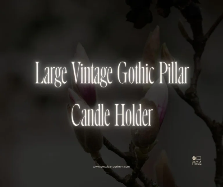 Large Vintage Gothic Pillar Candle Holder