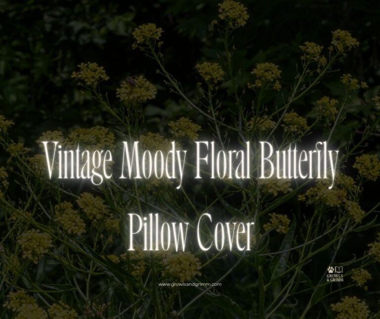 Vintage Moody Floral Butterfly Pillow Cover