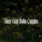 Sheer Gray Boho Curtains