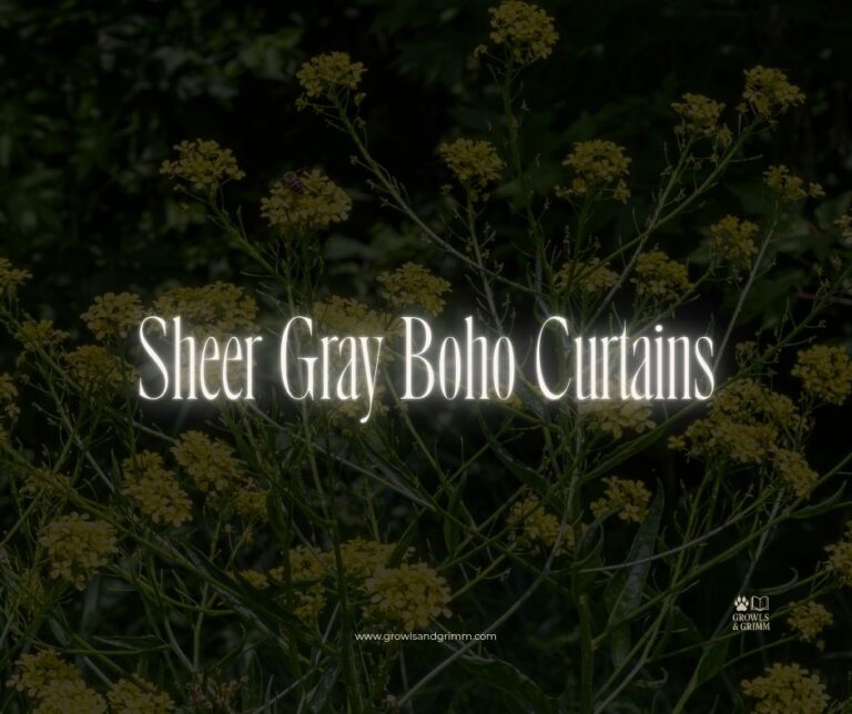 Sheer Gray Boho Curtains