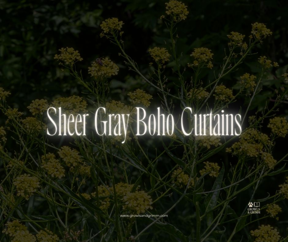 Sheer Gray Boho Curtains