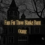 Faux Fur Throw Blanket in Burnt Orange