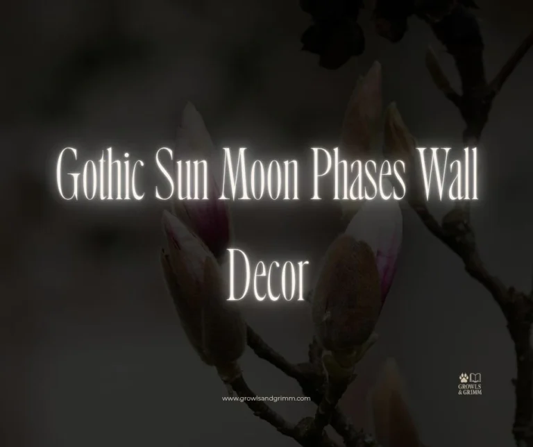Gothic Sun Moon Phases Wall Decor (Moth Design)