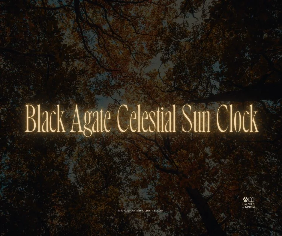 Black Agate Celestial Sun Clock (Tamed Wild)