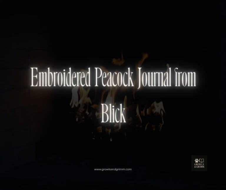Embroidered Peacock Journal from Blick