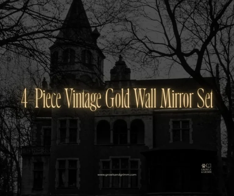 4-Piece Vintage Gold Wall Mirror Set