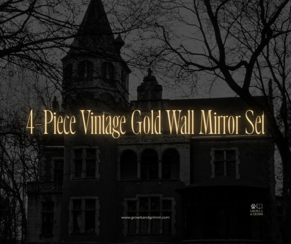4-Piece Vintage Gold Wall Mirror Set