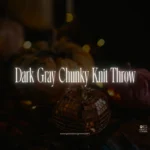 Dark Gray Chunky Knit Throw