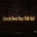 Crescent Moon Phase Wall Shelf