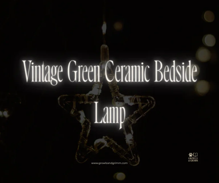Vintage Green Ceramic Bedside Lamp